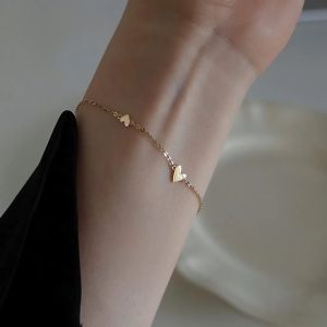 Mode 14k gele goudarmband 2024 hartvormige armband sieraden