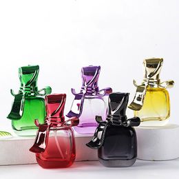Mode 15 ml lege glazen parfumflessen gradiënt kleur spuitmondstuk navulbare flessen deodorant etherische olie desinfectiemiddel