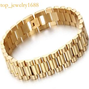 Mode 15 mm heren dames ketting horloge bracelet hiphop gouden sier roestvrijstalen horlogeband band armbanden c2529233a