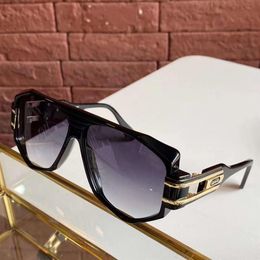 Mode 163 Sonnenbrille Legends Shinny Schwarz Gold Grau Verlaufsglas 59mm Coole Hip Hop Brille Sonnenbrille mit Box290O