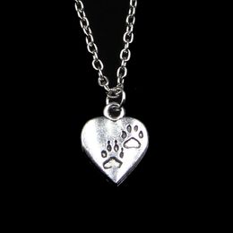 Mode 17 * 13mm hart voet voeten hanger ketting link ketting voor vrouwelijke choker ketting creatieve sieraden partij geschenk