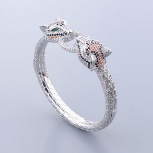 Mode 18K or deux bracelets en argent léopard pour filles femmes fille maman luxe mode unisexe bijoux créateur femmes bijoux cadeaux de fête mariage cool