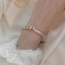 Fashion 18K Rose Gold Stainless Steel Bangle INS Style White Shell Armband voor dames cadeau