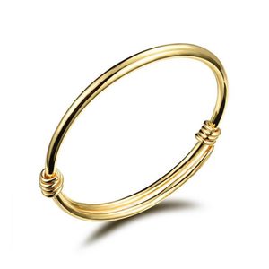 Mode 18K Geel Goud Kleur Mooie Kinderen Kid Jongen Meisje Baby Baby Bangle Armband Gift Lucky Nieuwste Bangle voor Childrens2860