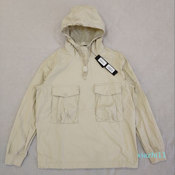 Fashion-19SS 639F2 GHOST PIECE SMOCK/ANORK ALGODÃO NYLON TELA Pulôver Jaqueta Homens Mulheres Casacos Moda Outerwear HFLSJK349