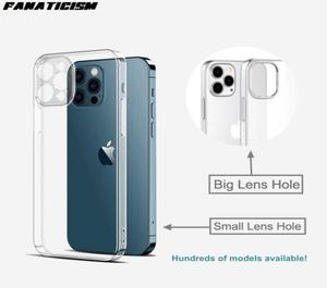 Étuis transparents ultra-minces en TPU souple de 1 mm pour Iphone 5s 6 6s 7 8 Plus X Xs XR 11 12 13 Mini housse de téléphone antichoc en silicone mince 1113828