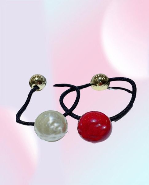 Moda 2 colores perla anillo para el cabello bandas de goma cuerda para la cabeza joyería popular para la cabeza en países europeos y americanos 4876372