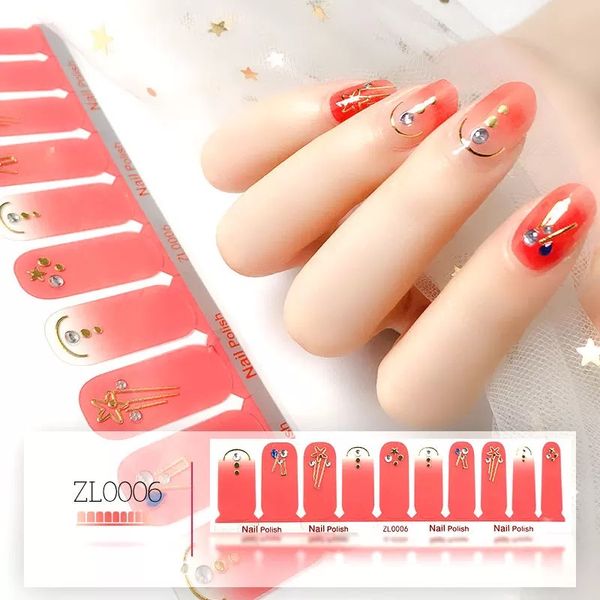 Mode 20 conseils ongles autocollants feuille 3D or estampage coquillage décoration faux ongles autocollant décalcomanies ensemble pour femmes filles