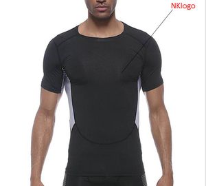 Mode 2019 été GYM Active Sport Fitness sueur football basket-ball entraînement stretch manches courtes séchage rapide t-shirts hommes