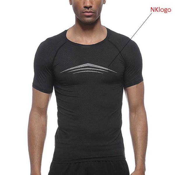 Mode 2019 Vêtements d'entraînement pour hommes à manches courtes printemps / été collants d'impression de sport basket-ball football à séchage rapide vêtements de printemps