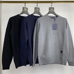 Fashion-2024 FW Nouvelle arrivée Top Qualité Vêtements pour hommes Designer Rond Damier Pulls à manches longues Taille M-2XL