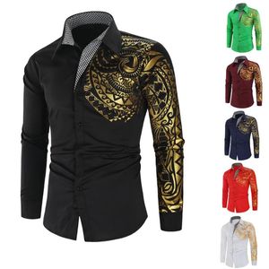 Mode 2020 Lange Mouwen Heren Shirts Camisa Masculina Chemise Casual Mannen Public Club Fancy Shirt Tops