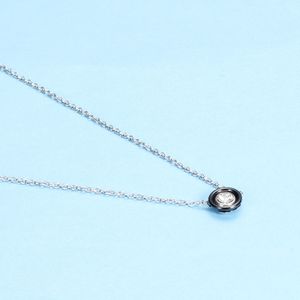 Fashion-2020 Nouveau collier pendentif diamant rond mode tempérament filles collier titane acier noir et blanc collier pendentif en céramique