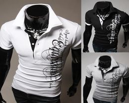 Fashion 2020 Summer Casual Joggers Hip Hop Men039s Lettres Impression de chemises à manches courtes Polos Hombre 3Color Mxxl6986313