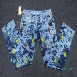 Fashion-2023 collectie robin jeans mannen beroemde merk ripped biker heren robins jeans plus size denim jean voor male240m