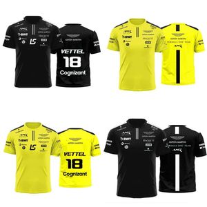 Fashion 2023 F1 Heren Polo Formule One Team Aston Martin Gedrukt Round Neck Sport Leisure volwassen kinderen Summer Racing