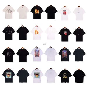 Mode 2024 Nieuwe designer T-shirt Luxe T-stukken Print Palms T Shirts Heren Herenhoek Hoek met korte mouwen Hip Hop Streetwear Tops Kleding Kleding S-XL Hiphop