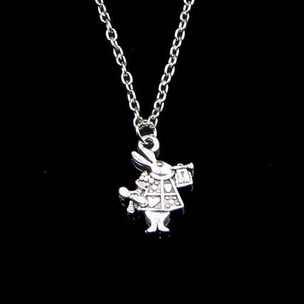 Mode 21*15mm trompette lapin pendentif collier lien chaîne pour femme collier ras du cou bijoux créatifs cadeau de fête