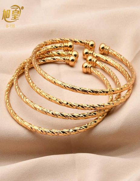 Moda de brazalete de oro de 24 km brazaletes de lujo ajustables para mujeres turcas indias s dubai joyería9731968