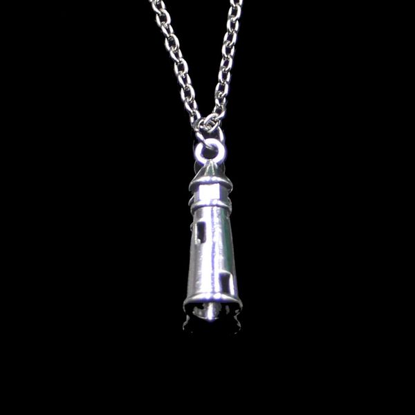Mode 25*8mm creux 3D phare pendentif collier lien chaîne pour femme collier ras du cou bijoux créatifs cadeau de fête