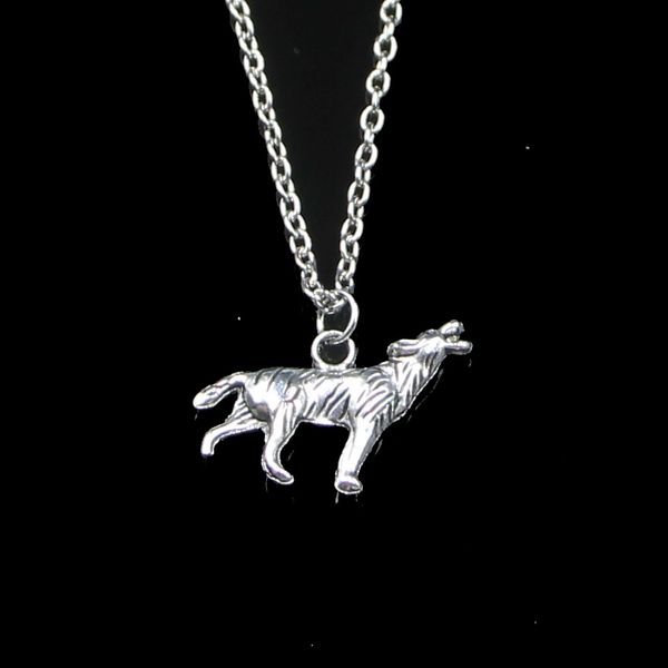 Moda 26*20mm Howling Wolf Collana con pendente a catena a maglie per collana girocollo femminile regalo di gioielli creativi