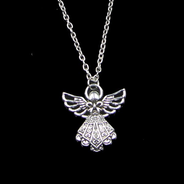Mode 26*23mm ange gardien pendentif collier lien chaîne pour femme collier ras du cou bijoux créatifs cadeau de fête
