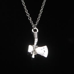 Mode 28 * 15mm steen AX AX hanger ketting link ketting voor vrouwelijke choker ketting creatieve sieraden partij geschenk