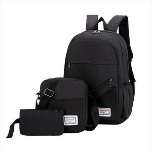 Mode 3 pc's anti diefstal rugzak mannen vrouwen casual backpack reiss laptop backpack schooltassen sac a dos homme zaino318p