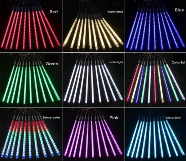 Moda 30 cm 8 lámparas Parche de doble cara Juego de lámparas de lluvia de meteoros Barra de luz LED Luz decorativa Tubo impermeable al aire libre de color 6038507