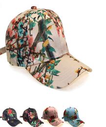 Mode 3D Flower Gedrukte Baseball Caps Dames Outdoor Travel Sunhat volwassen Tiedyed verstelbare polyester Casual sporthoeden8475184