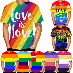 Mode 3D Afdrukken Regenboog Grafische T-shirts Voor Mannen Vrouwen Hiphop Streetwear Tee Tops Casual Korte Mouw Heren T-shirt 240318
