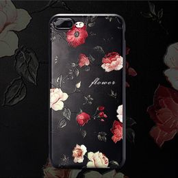 Mode 3D Relief Bloem Beschermende Case voor iPhone 7 iPhone 7 Plus Soft TPU Antiknock Achterkant voor iPhone 6 6s Plus