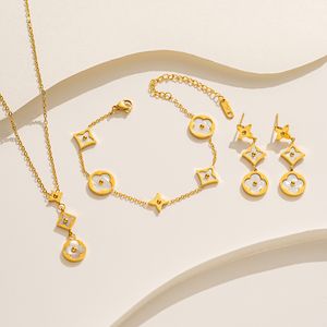 Mode 4 / feuille trèfle pendentif colliers en or argent rose or chaîne classique rue luxe collier Seiko haut de gamme fourniture de bijoux pour cadeaux de fille