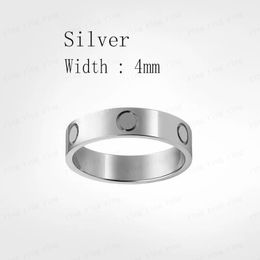 Mode 4 mm 5 mm titanium stalen zilveren mannen en vrouwen liefde ringen rose gouden sieraden paren ring cadeaubonnen 5-11 hoog