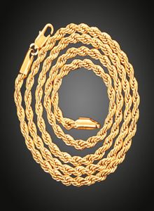 Fashion 4mm 925 Collar de cadena de cuerda plateado de plata esterlina Joyería Sparkling Jewelry7983111