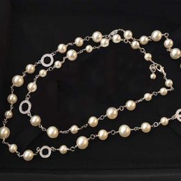 Chaîne de pull en perles 5C, collier de perles pour femmes, bijoux de fête de mariage pour mariée, 1722