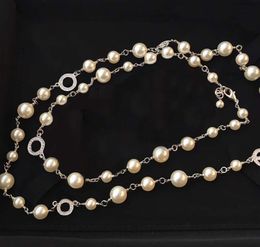 Mode 5C perle chandail chaîne collier de perles pour les femmes parti bijoux de mariage pour la mariée