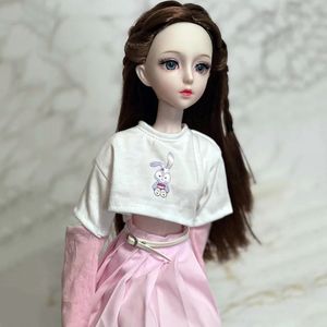 Mode 60 cm poupée vêtements femme 13 BJD modèle peau blanche enfants filles jouet cadeau poupées pour 240122