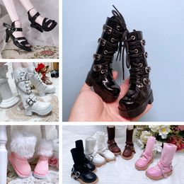 Mode 60 cm poppenschoenen laarzen 1/3 bjd poppen schoenen 7,5 cm voet slijtage schoenen speelgoedpop accessoires 240514