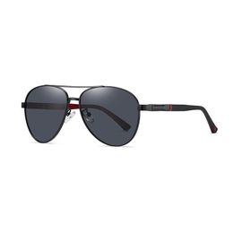 20SS klassieke piloot gepolariseerde zonnebril mannen dames ontwerper bril Zwart rood geel frame rijden UV400 lens zonnebril met koffers