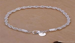 Mode 925 zilveren armbanden sieraden 200 mm4 mm ed touw ketting vrouw mannen unisex armbanden 6048550