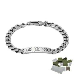 Mode 925 bracelets en argent hommes chaîne cubaine bracelet designer charme femmes hommes bracelet 18cm 20cm 22cm style vintage couple bijoux hip hop cadeau d'anniversaire ne se fanent jamais