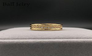 Fashion 925 Silver Jewelry Ring Zircon Gemstones Gold Color anneaux Ornements Gift For Women Degage de fiançailles de mariage Accessoires 5509306