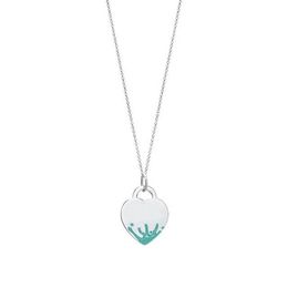 Модное 925 серебряное ожерелье с буквами персикового сердца, эмалированное яйцо, ожерелья, женские ожерелья с подвеской для женщин, аксессуары3153