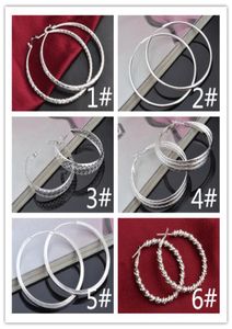 mode 925 zilveren sterling oorbellen grote cirkel oorbellen 6 stijlen designer luxe oorbel voor opties verzilverd model noNE9263774904