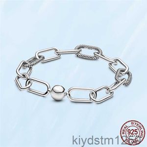 Mode 925 Sterling Zilveren Armbanden voor Vrouwen Diy Fit Kralen Bedels Slender Link Armband Fijne Sieraden Dame Gift met Originele doos