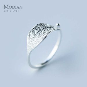 Mode 925 Sterling Silver Hope Arbre Feuilles Bourgeons Anneaux pour Femmes Flora Ouvert Réglable Bague Fine Jewelry 210707