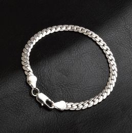 Mode 925 Sterling Silver Link Chain Bracelets Bracelet Perlé Marque De Luxe Designer Femmes Hommes Bracelet Manchette Bijoux Amoureux De Mariage Cadeau En Gros