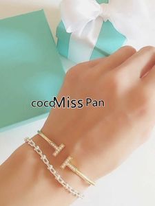 Mode 925 Sterling Silver TFF Hardwear Series Mini Chain Chain Bracelet Amants Bracelet Valentin Gift WBGR