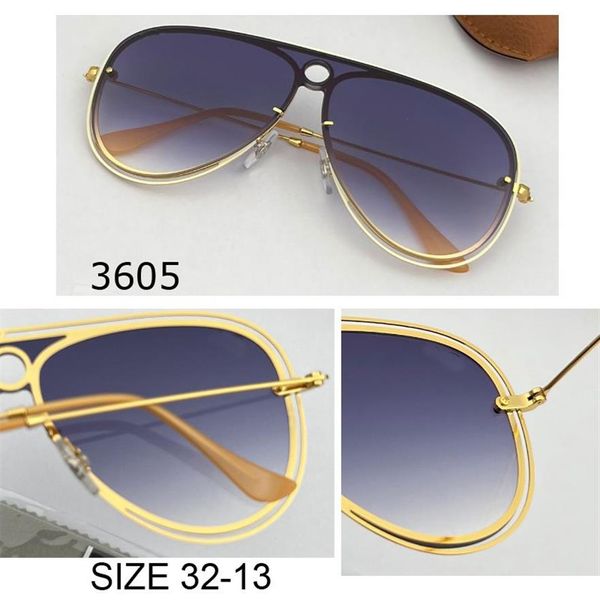 Mode aaaa Quality Suradized Sunglass for Men Women Women Metal Aviation Sunglasses Vintage Gradient UV Protection Gafas Marque DES280P